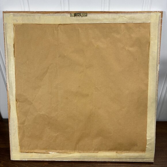 Vintage Completed & Framed Floral Cross Stitch Lilac Needlework Textile Wall Art - Picture 7 of 7